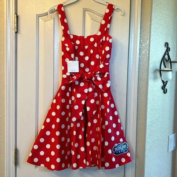 Red and white polkadot A frame dress S, M and L- multiple sizes available🔴 - Picture 2 of 3